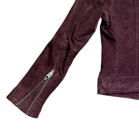 Blank NYC, Size X-Small, Dark Purple Suede Jacket - Picture 7 of 7